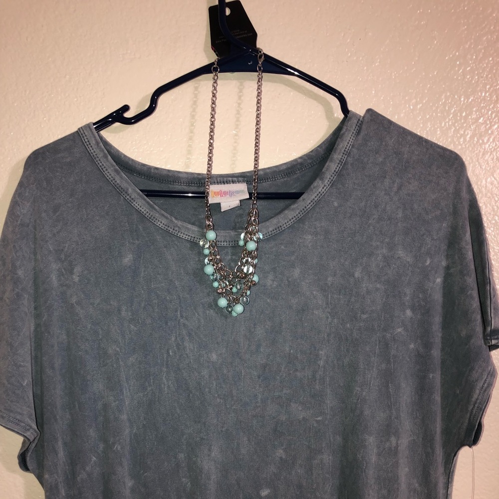 LulaRoe Maria -acid wash grey